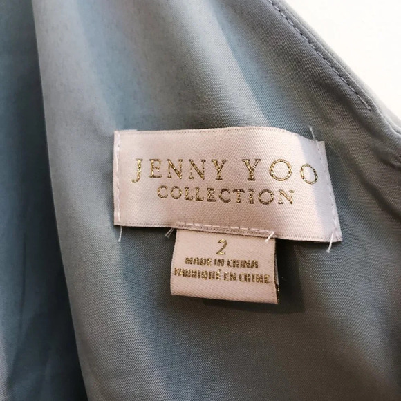 Jenny Yoo Colby Light Blue Scoop Neck Classic Strappy Bridesmaids Maxi Dress 2 - Picture 9 of 11